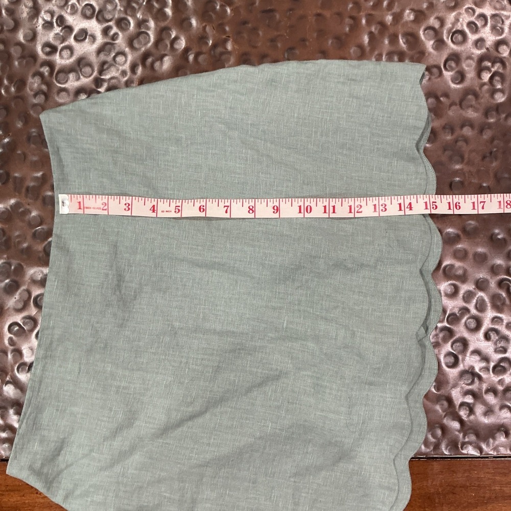 Abercrombie & Fitch Linen Skort, Medium, Green, Scalloped Hem, NWT - Picture 7 of 9